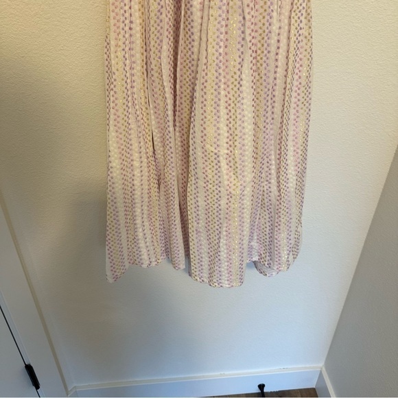 ASOS White Pastel Textured Dots V Neck Wrap Dress Midi Length Size XS Women’s - Picture 9 of 11